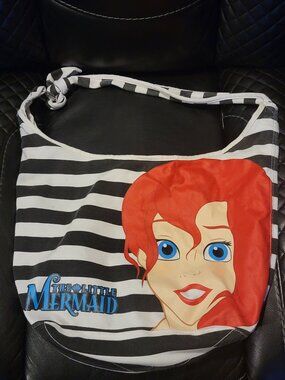 Disney Loungefly Y2K The Little Mermaid Princess Ariel Hobo Tote Bag Stripes